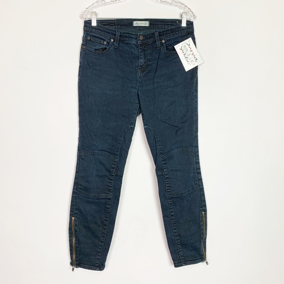 Madewell Denim - Madewell | skinny skinny moto jeans navy blue 30